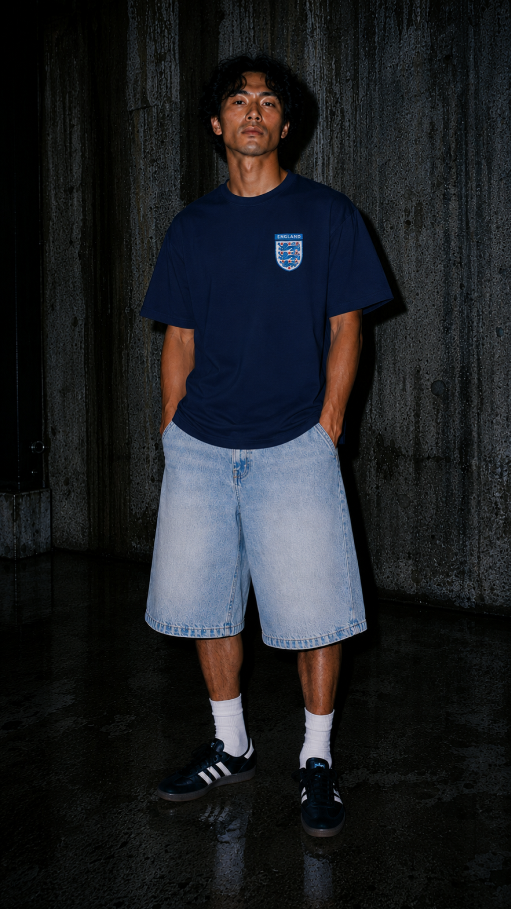 England Badge Drawing 2026 Navy T-Shirt